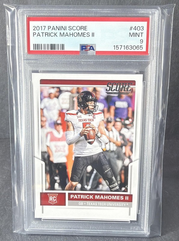 2017 Panini Score Patrick Mahomes II #403 RC PSA 9