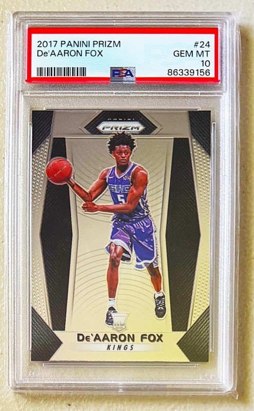 PSA 10 GEM MINT 2017-18 Prizm De'Aaron Fox Rookie RC #24 SPURS KINGS