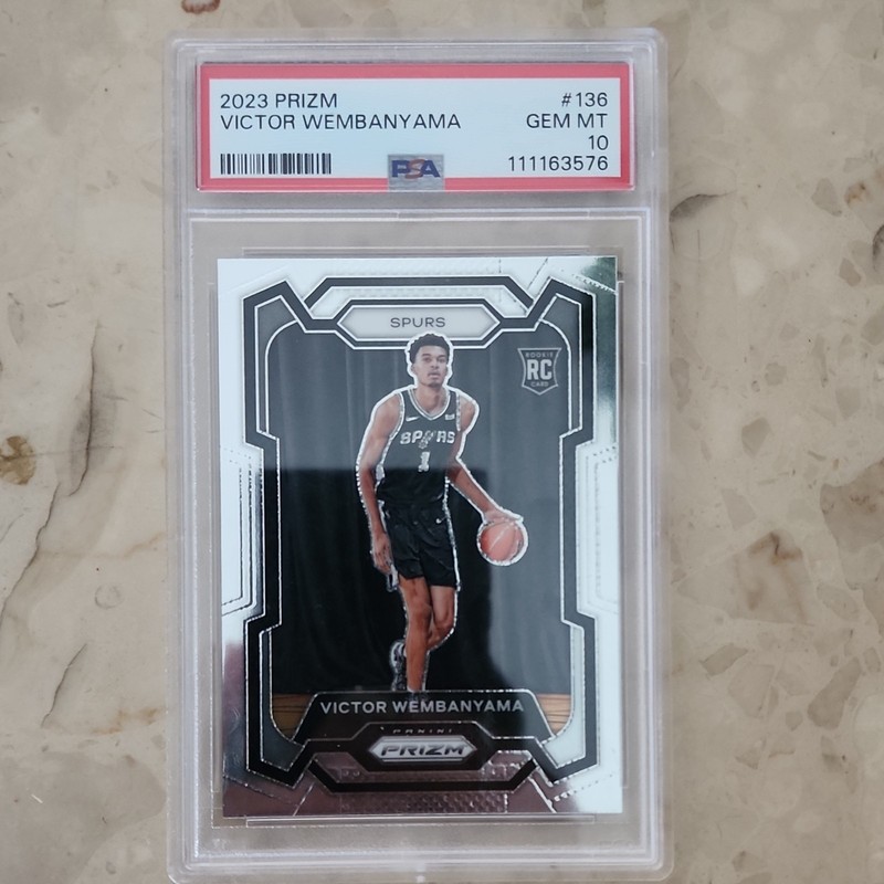2023-24 Panini Prizm Victor Wembanyama PSA 10 RC #136 San Antonio Spurs Rookie