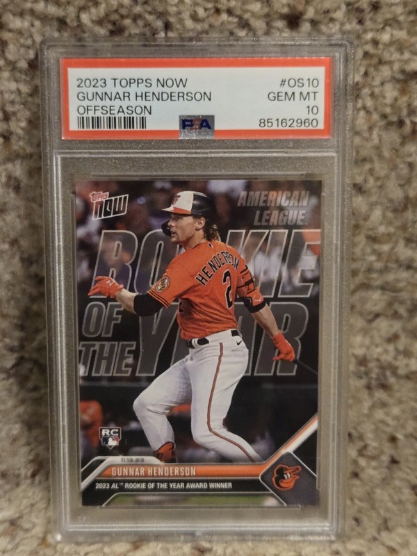 2023 Topps Now - Off-Season Gunnar Henderson #OS-10 (RC) PSA 10