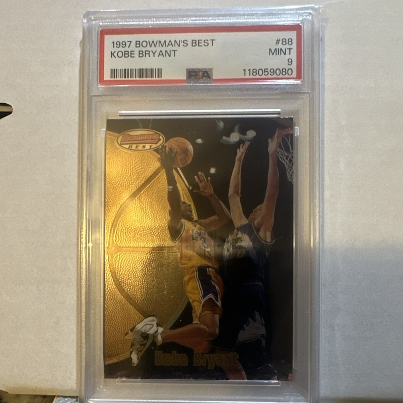 Bowman 1997 Bowman's Best Kobe Bryant #88 Los Angeles Lakers PSA 9