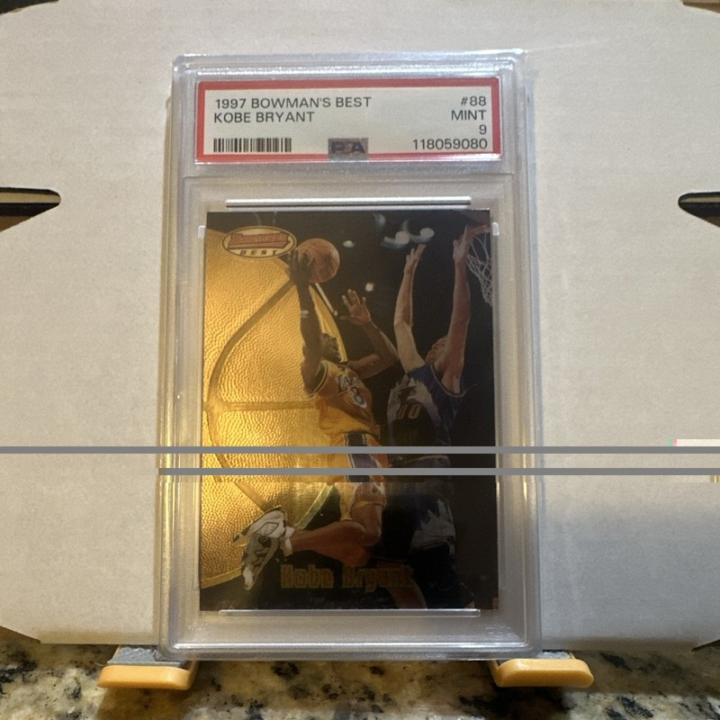 Bowman 1997 Bowman's Best Kobe Bryant #88 Los Angeles Lakers PSA 9 view 2