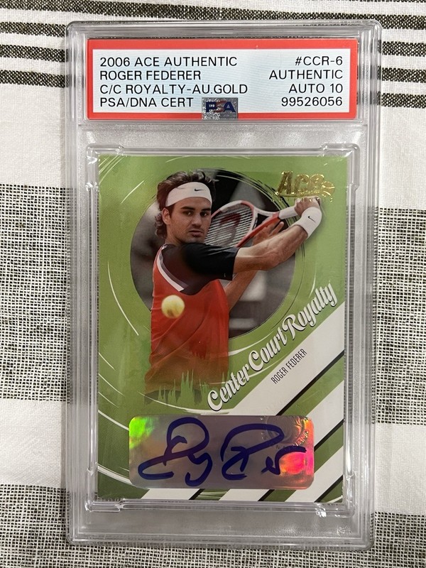 2006 Ace Authentic Roger Federer Auto GOLD /25 Center Court Royalty PSA 10 POP 2