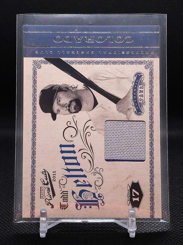 2011 Prime Cuts Materials 48 Todd Helton SP 014/199 Jersey Game-Used