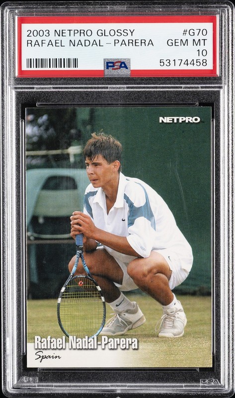 2003 NETPRO GLOSSY #G70 RAFAEL NADAL-PARERA PSA 10