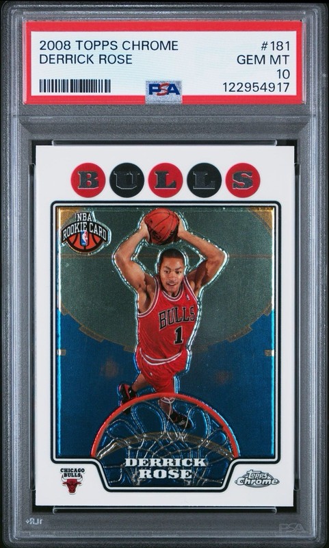2008-09 Topps Chrome - Derrick Rose #181 (RC) PSA 10 view 2