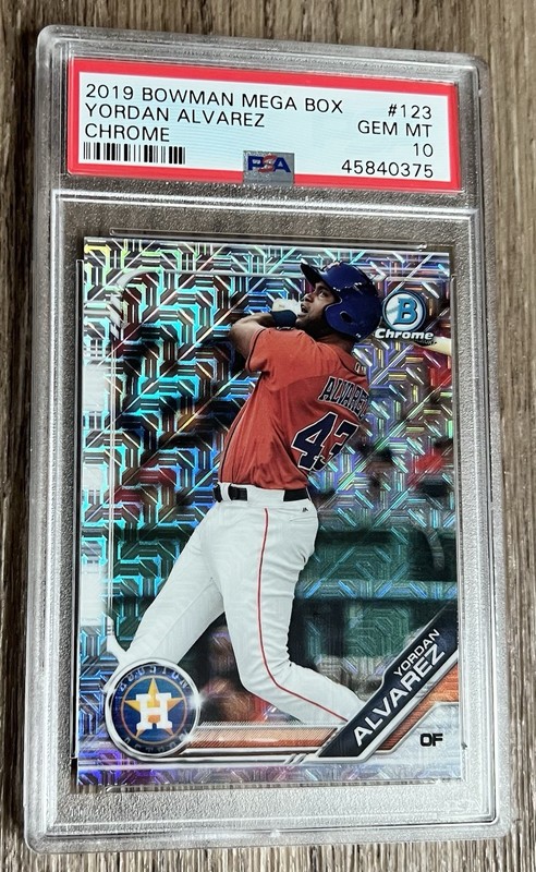 2019 Bowman Chrome Mega Box Yordan Alvarez #123 Rookie RC PSA 10 Gem Mint 🔥📈