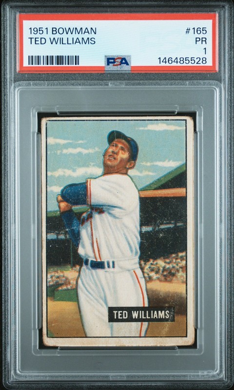 1951 BOWMAN #165 TED WILLIAMS PSA 1