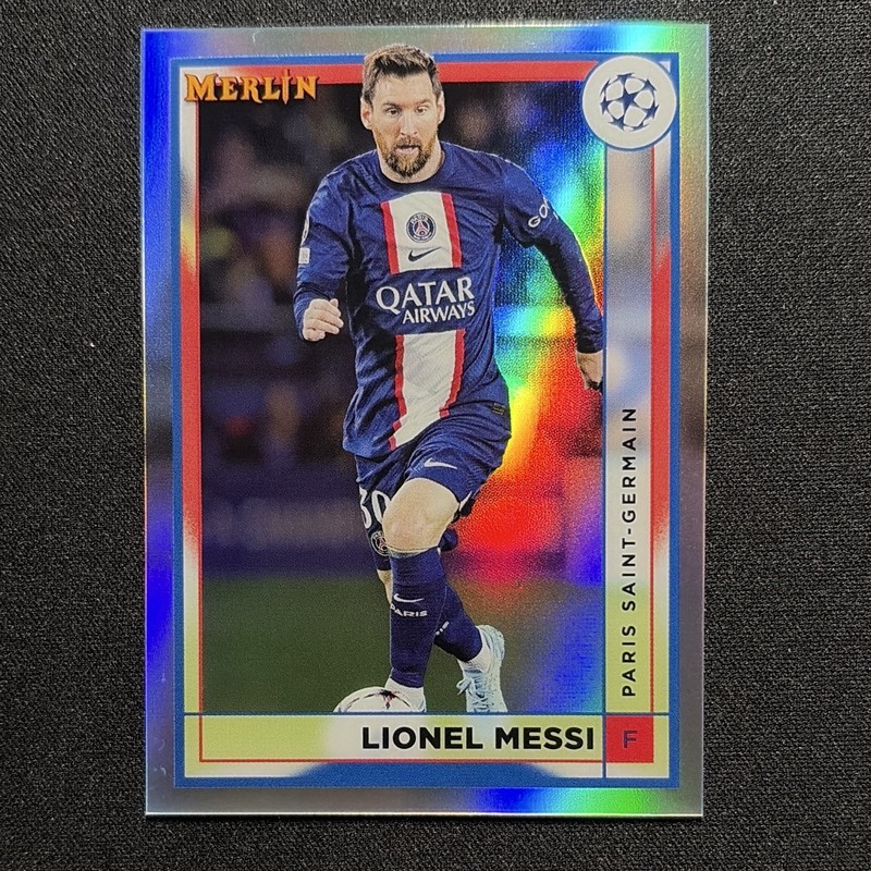 Topps 2022-23 Merlin UEFA Club Competitions Lionel Messi #104 Refractor PSG