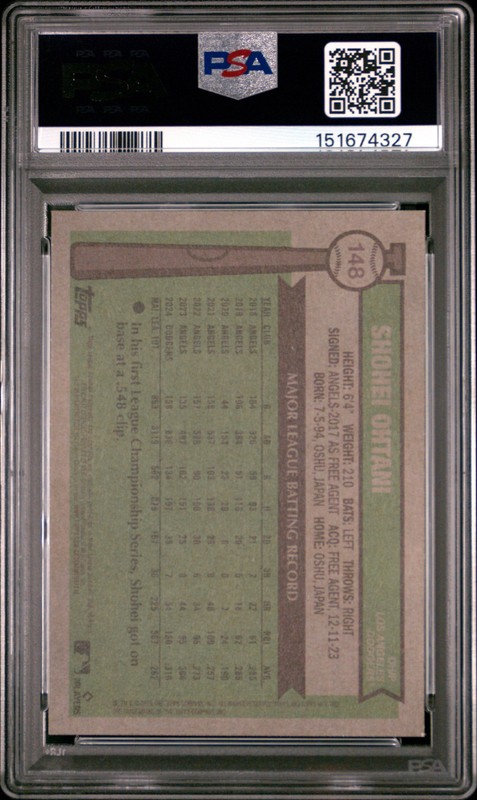2025 TOPPS HERITAGE DARK BLUE BORDER #148 SHOHEI OHTANI PSA 9 view 2