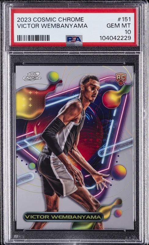 2023 TOPPS COSMIC CHROME #151 VICTOR WEMBANYAMA ROOKIE RC PSA 10