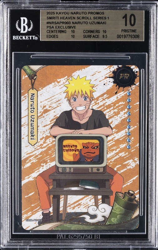 2025 KAYOU NARUTO PROMOS SMRITI HEAVEN SCROLL SERIES 1 NARUTO UZUMAKI BGS 10