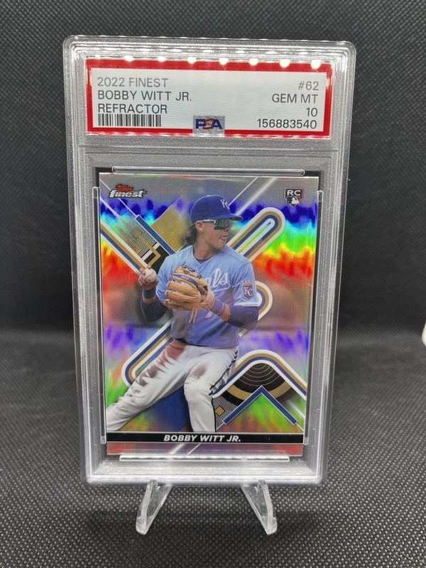 2022 Topps Finest - Bobby Witt Jr. #62 Refractor (RC) PSA 10