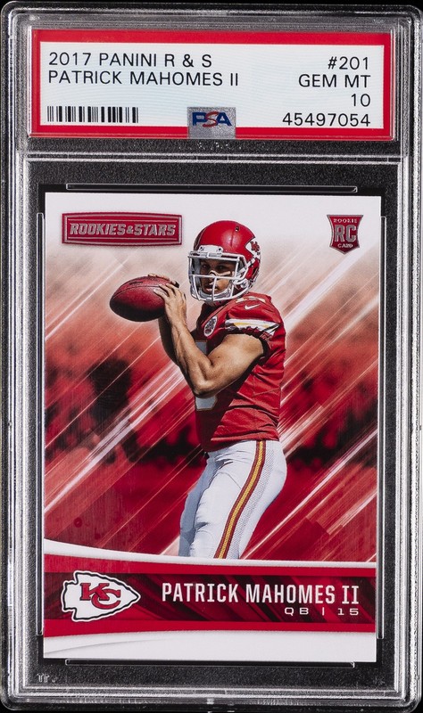 2017 PANINI ROOKIES & STARS #201 PATRICK MAHOMES II ROOKIE RC PSA 10