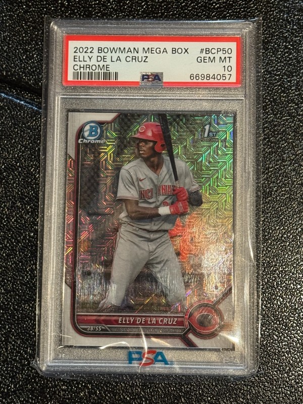 2022 Bowman Chrome Prospects Elly De La Cruz #BCP-50 Mojo Refractor (RC) PSA 10