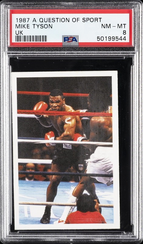 1987 A QUESTION OF SPORT UK MIKE TYSON ROOKIE RC PSA 8