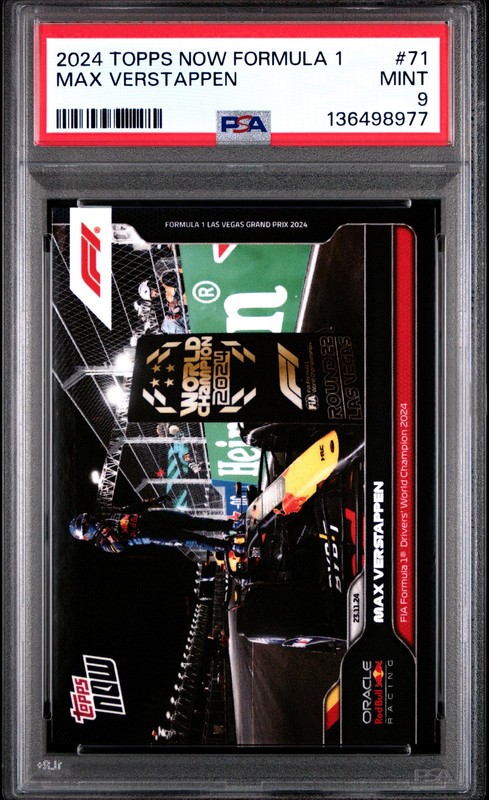 2024 TOPPS NOW FORMULA 1 #71 MAX VERSTAPPEN PSA 9