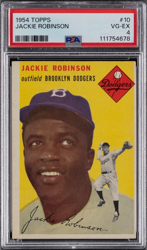 1954 Topps Jackie Robinson #10 PSA 4 VG-EX 💎 Just Graded Brand New Slab!