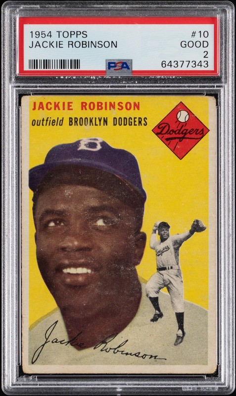 1954 Topps Jackie Robinson #10 PSA 2 💎 Good Centering!