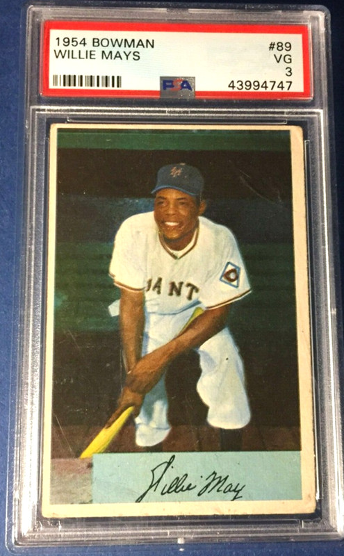 1954 Bowman Baseball WILLIE MAYS #89  PSA 3 -  New York Giants    HALL OF FAME