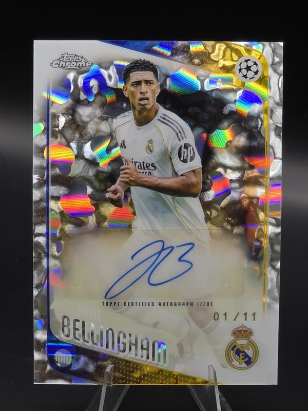 2025-26 Topps Chrome UEFA Jude Bellingham Auto FDI /11 Real Madrid 01/11