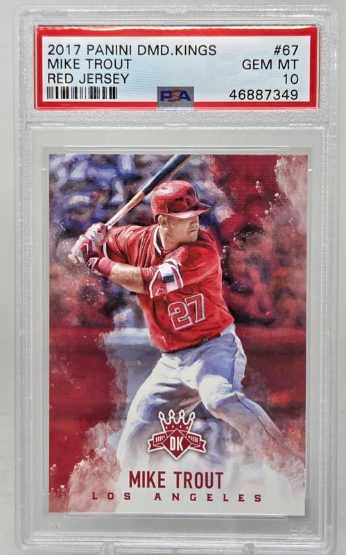 2017 Diamond Kings Red Jersey MIKE TROUT CARD PSA 10 GEM MINT