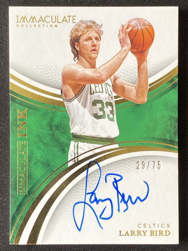 Larry Bird 2024-25 Panini Immaculate Collection Ink Auto /75 #INK-LBD