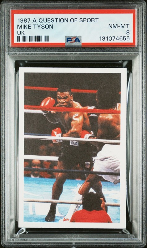 1987 A QUESTION OF SPORT UK MIKE TYSON PSA 8