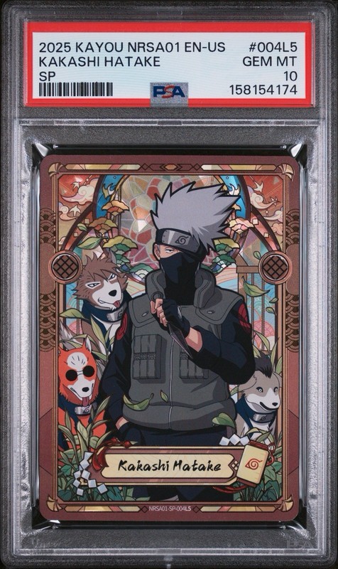 2025 KAYOU NARUTO SMRITI COLLECTIBLE CARD NRSA01 #004L5 KAKASHI HATAKE PSA 10