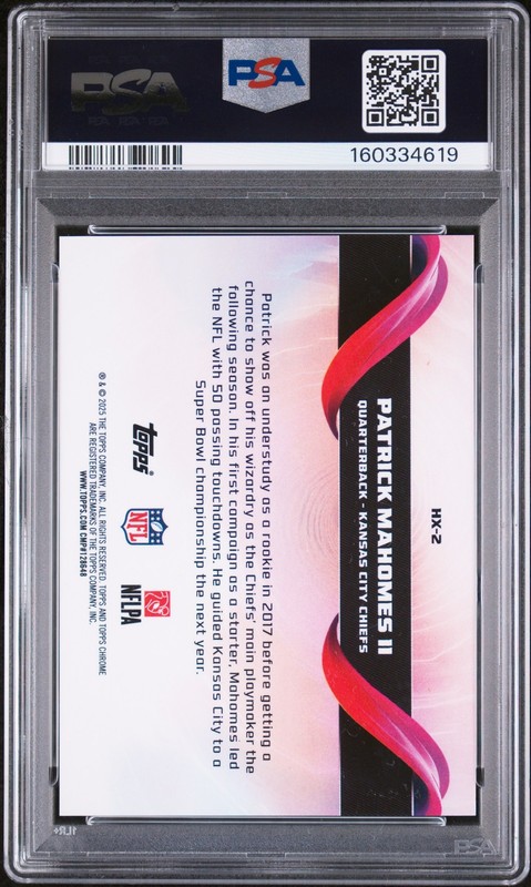 2025 TOPPS CHROME HELIX #2 PATRICK MAHOMES II PSA 10 view 2