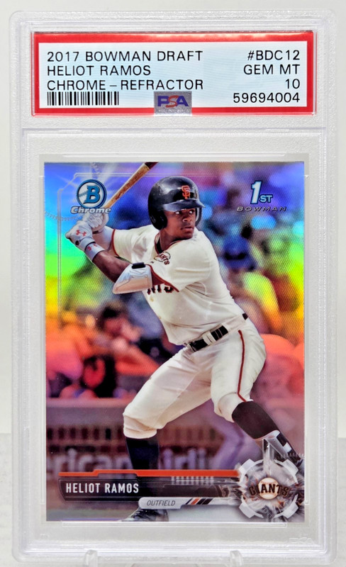 2017 Bowman HELIOT RAMOS Chrome Refractor Rookie Card PSA 10 Gem Mint