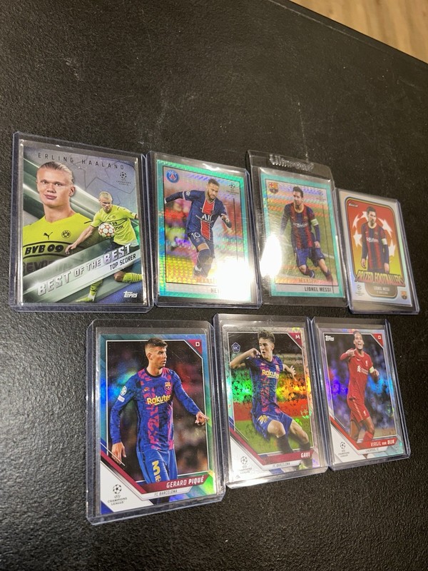 Soccer Trading Card Lot - Messi, Neymar, Pique, Haaland, Van Dijk view 2