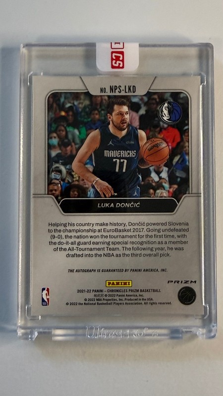 2021-22 Chronicles Prizm #NPS-LKD Luka Doncic national pride auto prizm view 2