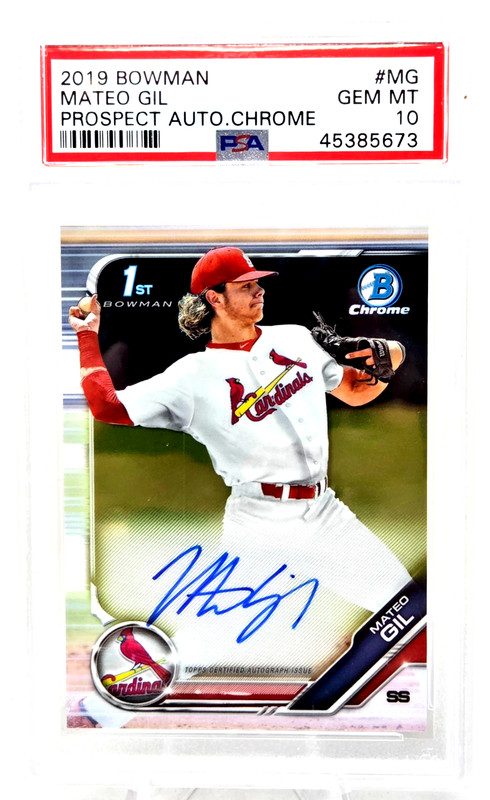 2019 Bowman Chrome AUTO MATEO GIL RC Rookie Card PSA 10 GEM MINT