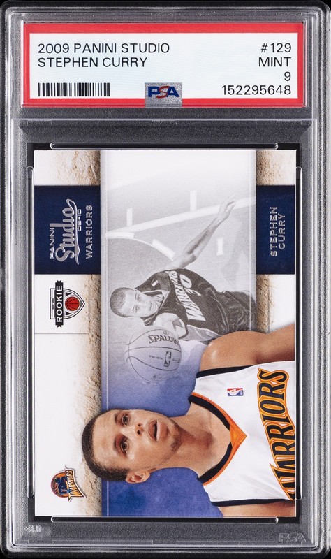 2009 PANINI STUDIO #129 STEPHEN CURRY ROOKIE RC PSA 9