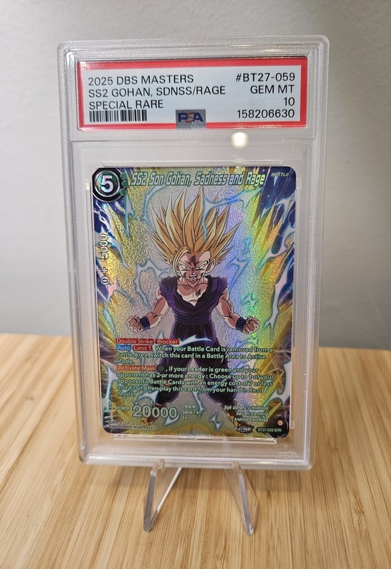 Dragon Ball History of Z SS2 Son Gohan, Sadness and Rage SPR PSA 10 BT27-059
