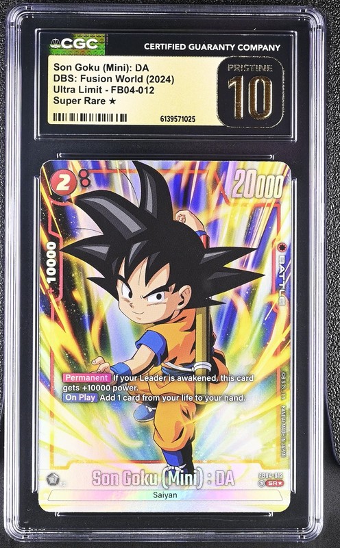 CGC Pristine 10 Son Goku Mini DA FB04-012 SR Dragon Ball Super Fusion Wo