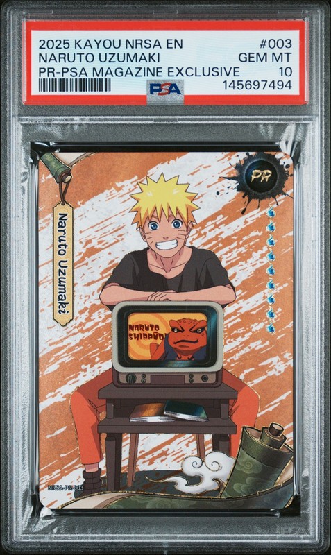 2025 PSA MAGAZINE EXCLUSIVE #003 NARUTO UZUMAKI PSA 10