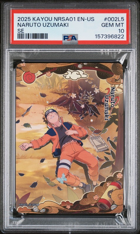 2025 KAYOU NARUTO SMRITI COLLECTIBLE CARD #002L5 NARUTO UZUMAKI PSA 10