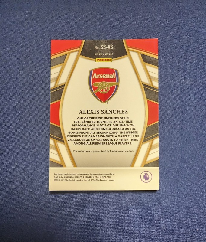 2023-24 Panini Select Premier League - Alexis Sanchez SIGNATURES AUTO - ARSENAL view 2