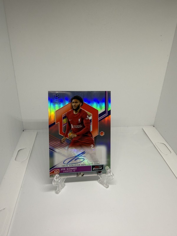 2022-23 Topps Finest UEFA Joe Gomez Refractor Auto Liverpool FC