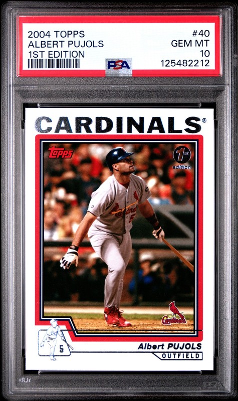 2004 TOPPS 1ST EDITION #40 ALBERT PUJOLS PSA 10