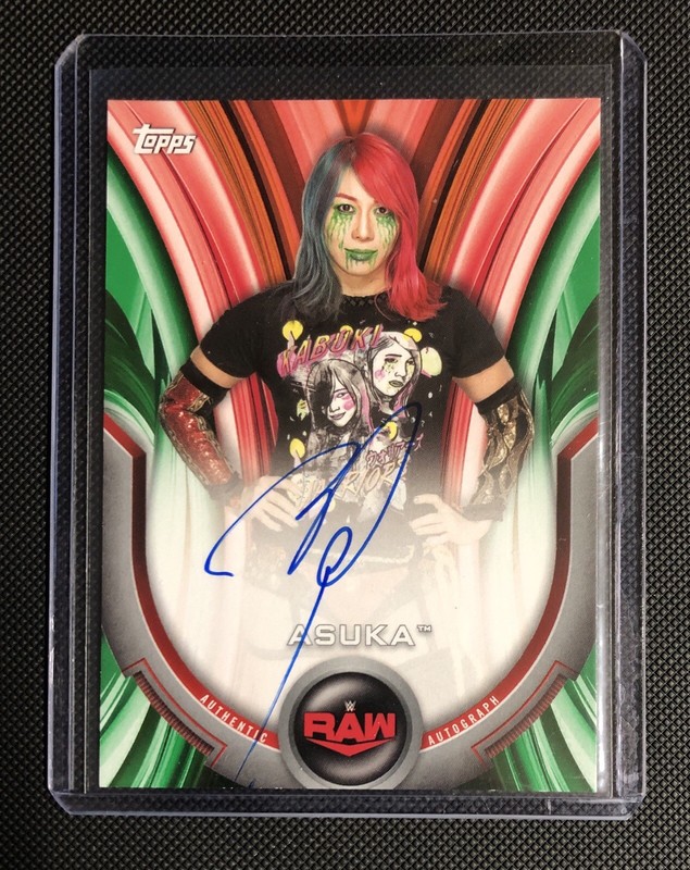 2020 Topps WWE Women's Division Asuka  Auto Green /75