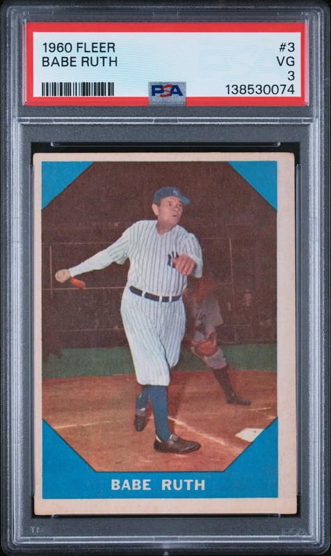 1960 FLEER #3 BABE RUTH PSA 3