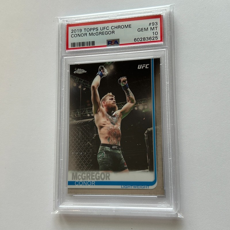 Conor McGregor 2019 Topps Chrome UFC Base Card #93 PSA 10 GEM MINT