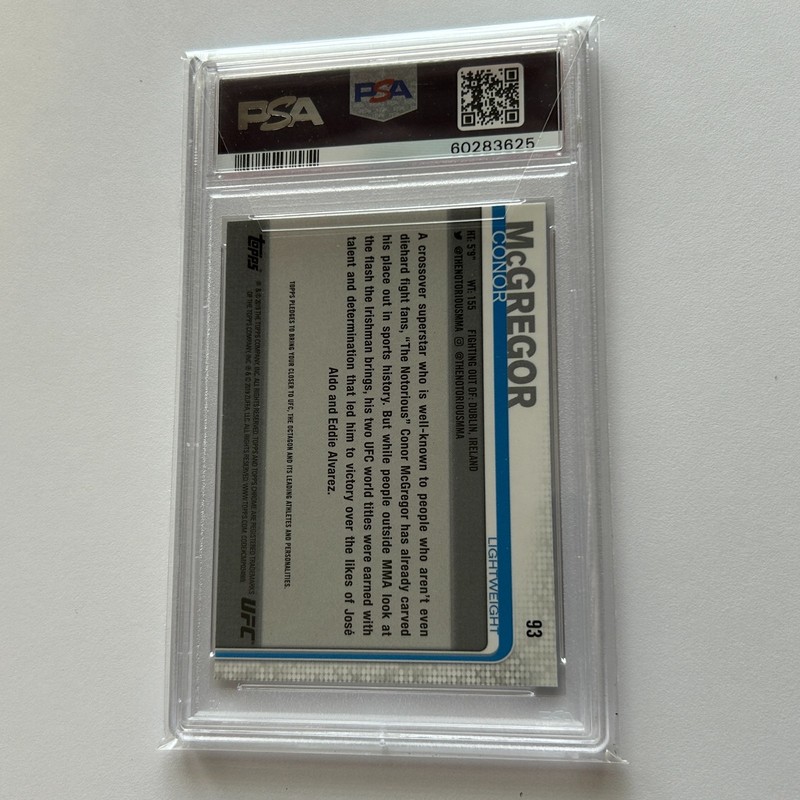 Conor McGregor 2019 Topps Chrome UFC Base Card #93 PSA 10 GEM MINT view 2