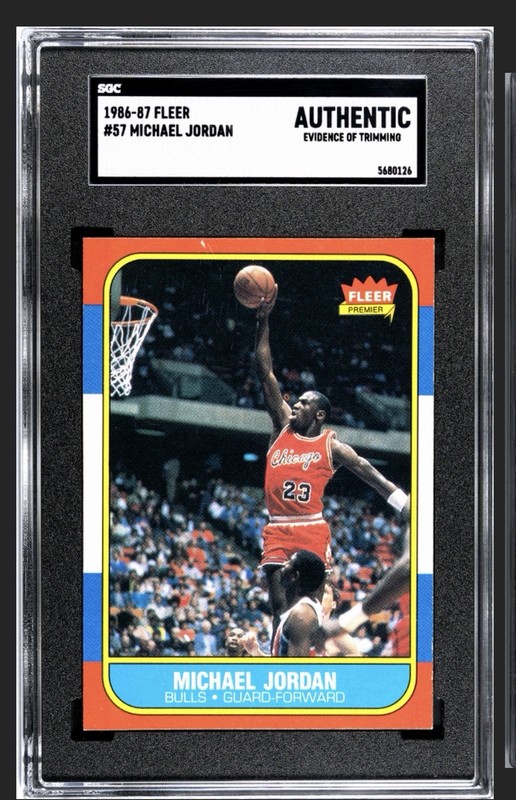 Michael Jordan Chicago Bulls 1986-87 Fleer #57 SGC Rookie Card RC Amazing Eye
