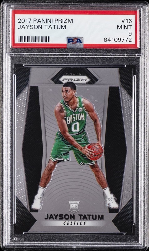 2017 PANINI PRIZM #16 JAYSON TATUM ROOKIE RC PSA 9