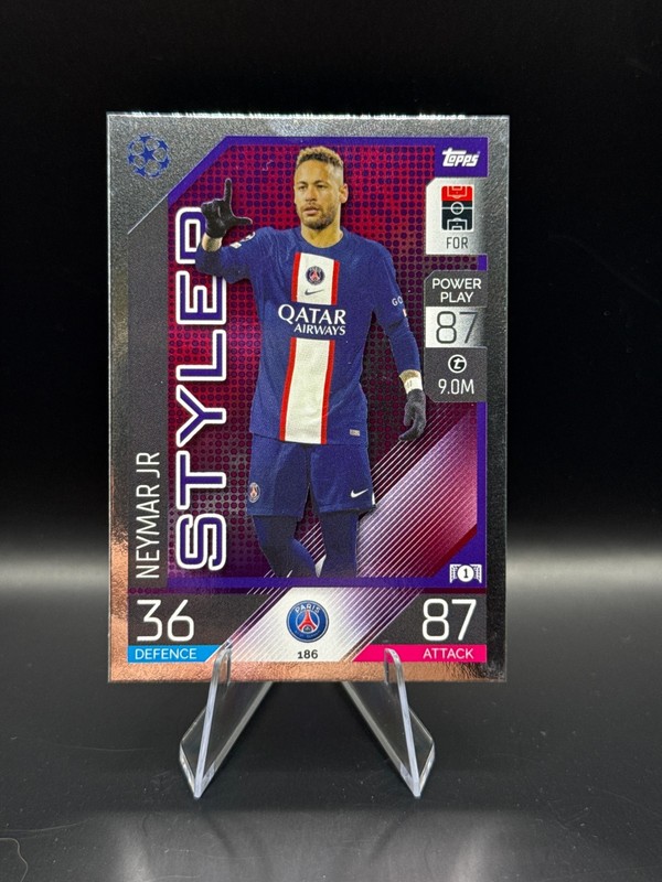 🌟 2022-23 Topps Neymar Jr. Soccer Card Brazil PSG Superstar ⚽