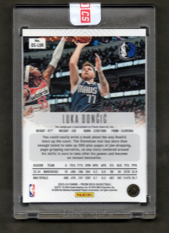 2023-24 NBA Panini Prizm Deca #DS-LUK Luka Doncic ON CARD AUTO Mavericks view 2